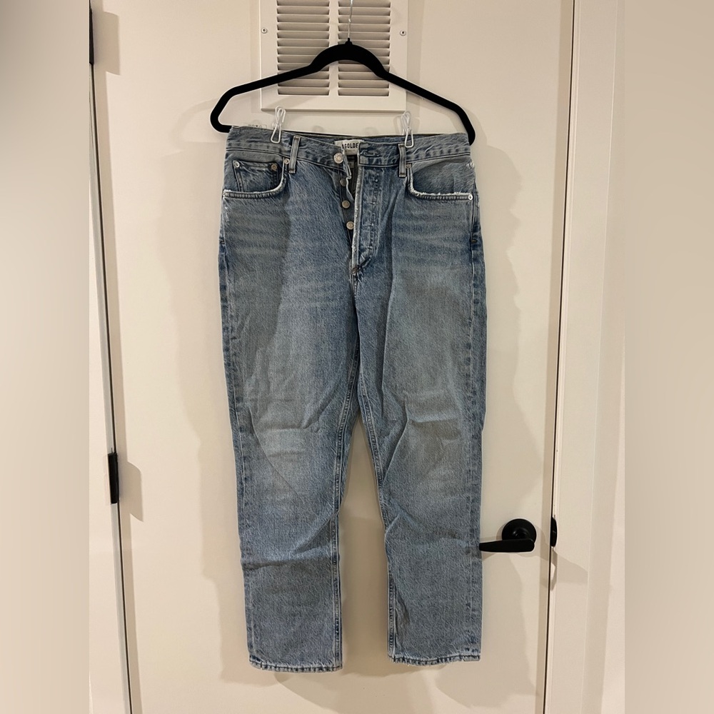 Agolde Light Blue Straight Jeans